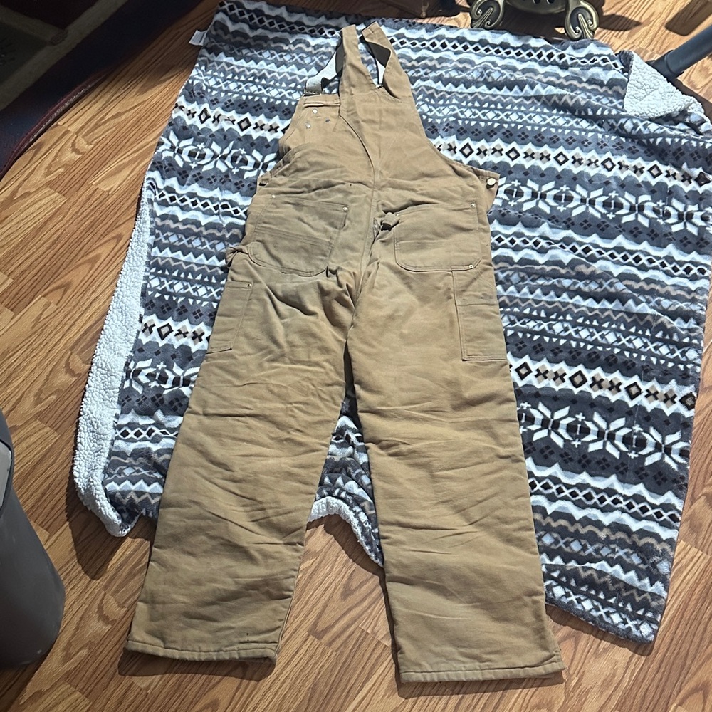 Carhartt Brown Men's Work Overalls - Picture 8 of 16